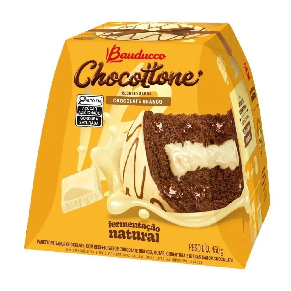 Chocottone Maxi Com Recheio Sabor Chocolate Branco Bauducco - 450g